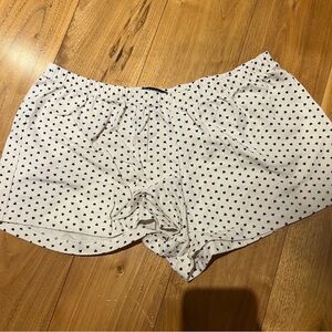 Brandy Melville Women's Cream Heart Print Shorts